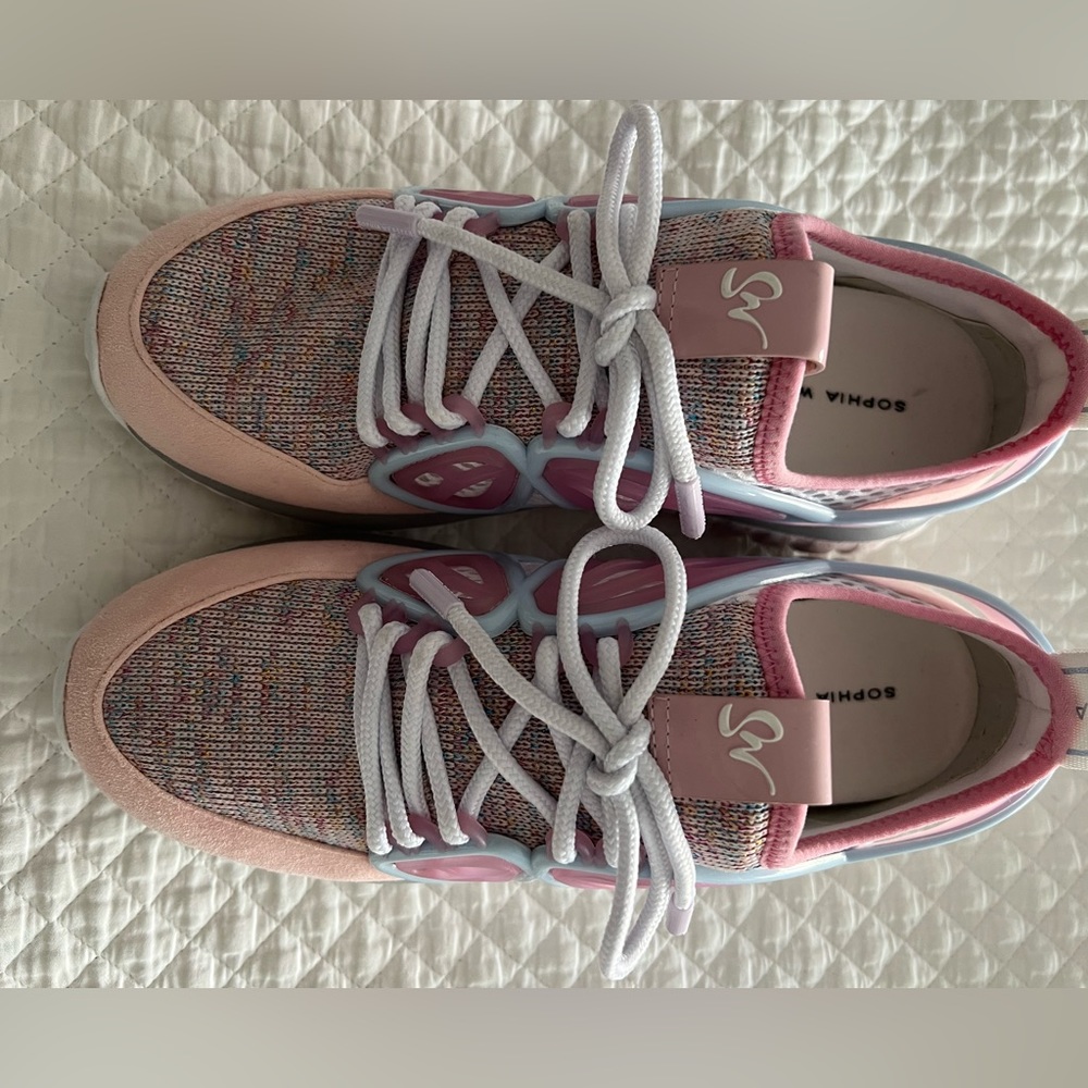 New without tags Sophia Webster Pink Fly By Mixed Media Sneakers size EU37